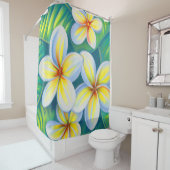 Rideau de douche d'art tropical (En situation)