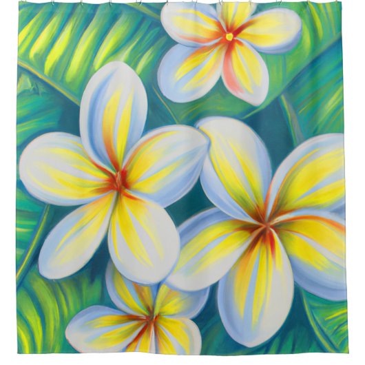 Rideau de douche d'art tropical (Devant)