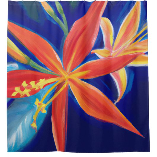 Rideau de douche d'art tropical (Devant)