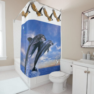 Rideau de douche dauphin