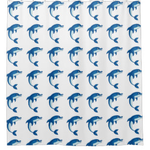 Rideau de douche/dauphins