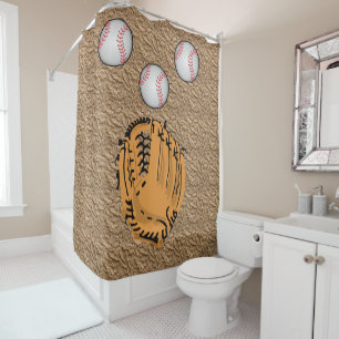 Rideau de douche de baseball
