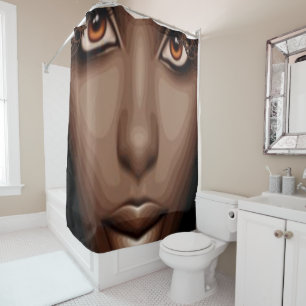 Rideau de douche de beauté noire