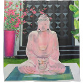 Rideau de douche de bouddha rose (Devant)