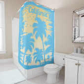 Rideau de douche de Californie Palm Tree (En situation)