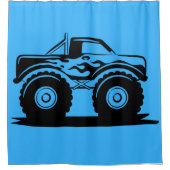 Rideau de douche de Camion bleu clair et noir Mons (Devant)