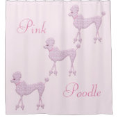 Rideau de douche de caniche rose (Devant)