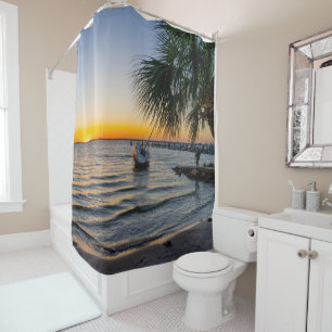 Rideau de douche de coucher de soleil en Floride à