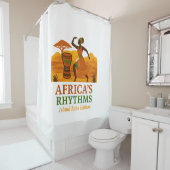 Rideau de douche de danse africaine (En situation)