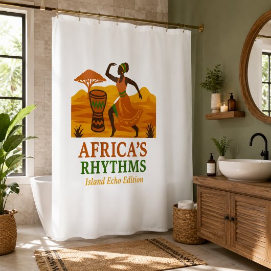 Rideau de douche de danse africaine