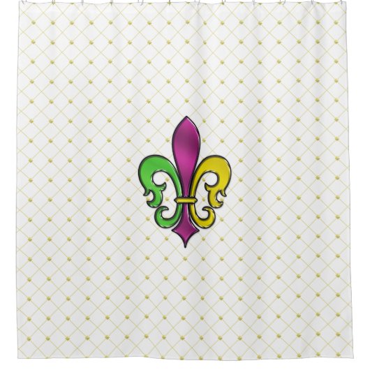 Rideau de douche de design élégant Fleur de Lis Ma (Devant)