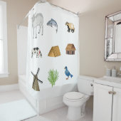 Rideau de douche de ferme (En situation)