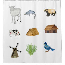 Rideau de douche de ferme