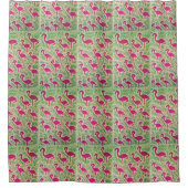 Rideau de douche de Flamant rose tropical (Devant)