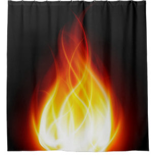 Rideau de douche de Flames clignotantes