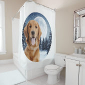 Rideau de douche de Golden Retriever (En situation)