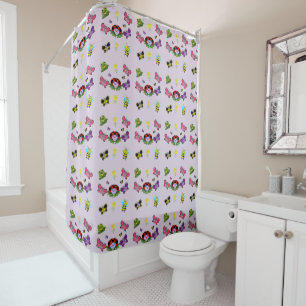 Rideau de douche de jardin coloré