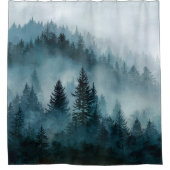 Rideau de douche de la forêt bleue enchantée (Devant)