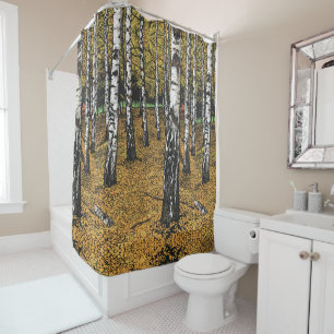 Rideau de douche de la forêt de Birch
