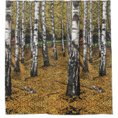 Rideau de douche de la forêt de Birch (Devant)