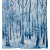 Rideau de douche de la forêt d'hiver (Devant)