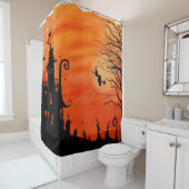 Rideau de douche de la maison de sorcière hantée (En situation)