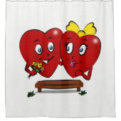 Rideau de douche de la Saint-Valentin, Couple de c (Devant)