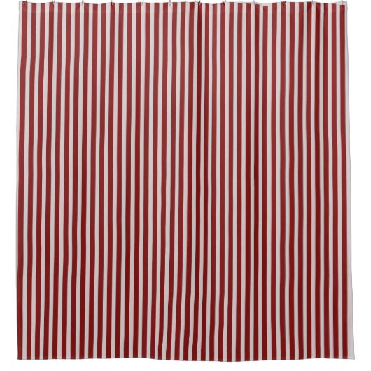 Rideau de douche de la salle de bain à rayures rou (Devant)