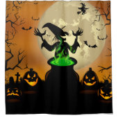 Rideau de douche de la sorcière souriante (Devant)