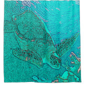 Rideau de douche de la tortue de mer (Devant)