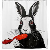 Rideau De Douche De Lapin Et De Carotte (Devant)