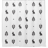 Rideau de douche de lapin floral (Devant)