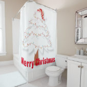 Rideau de douche de l'arbre de Noël (En situation)