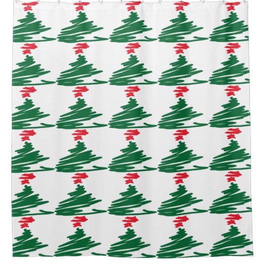 Rideau de douche de l'arbre de Noël (Devant)