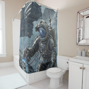 Rideau de douche de l'astronaute