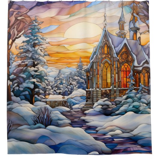 Rideau de douche de l'église d'hiver (Devant)