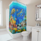 rideau de douche de lit de mer (En situation)