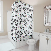 Rideau de douche de l'ours Panda (En situation)