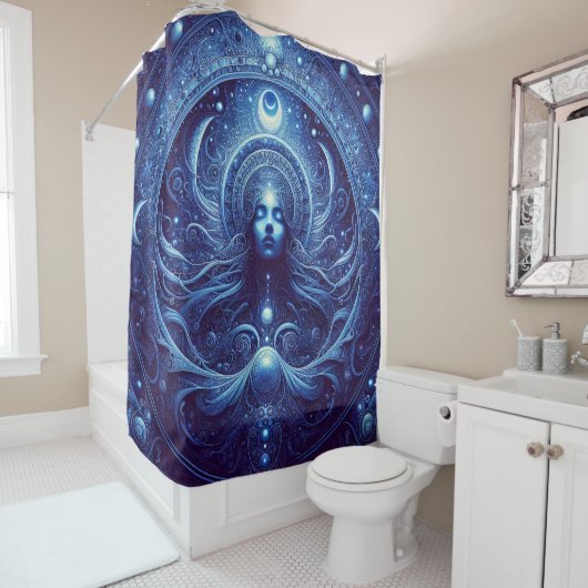 Rideau de douche de minuit (En situation)