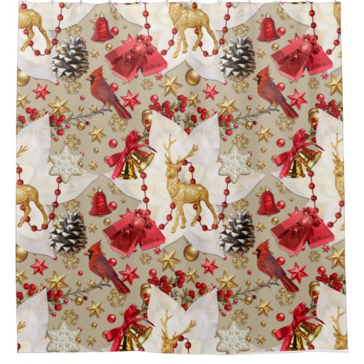 Rideau de douche de Noël (Devant)