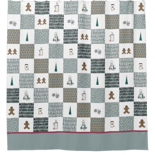 Rideau de douche de Noël (Devant)