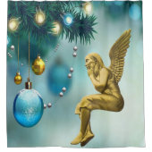 Rideau de douche de Noël, Ange (Devant)