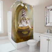 Rideau de douche de Noël, Ange de Noël (En situation)