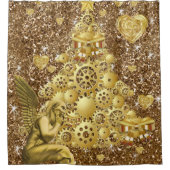 Rideau de douche de Noël, Ange d'or (Devant)