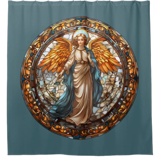 Rideau de douche de Noël Angel (Devant)
