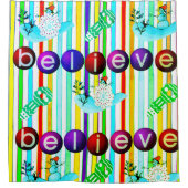 Rideau de douche de Noël, Croyez Snowman (Devant)