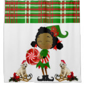 Rideau de douche de Noël, Elfe africain (Devant)