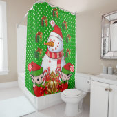 Rideau de douche de Noël, Elfe de neige (En situation)