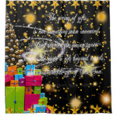 Rideau de douche de Noël inspirant (Devant)