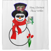 Rideau de douche de Noël, Iphone Snowman (Devant)